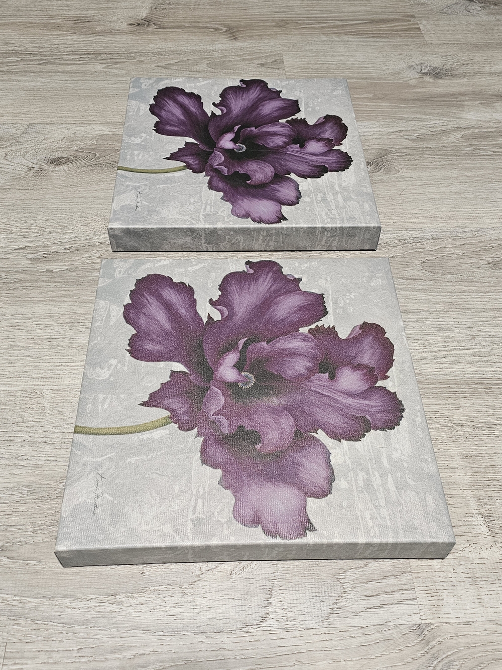 Purple Floral Wall Art Set - Home Wall Decor